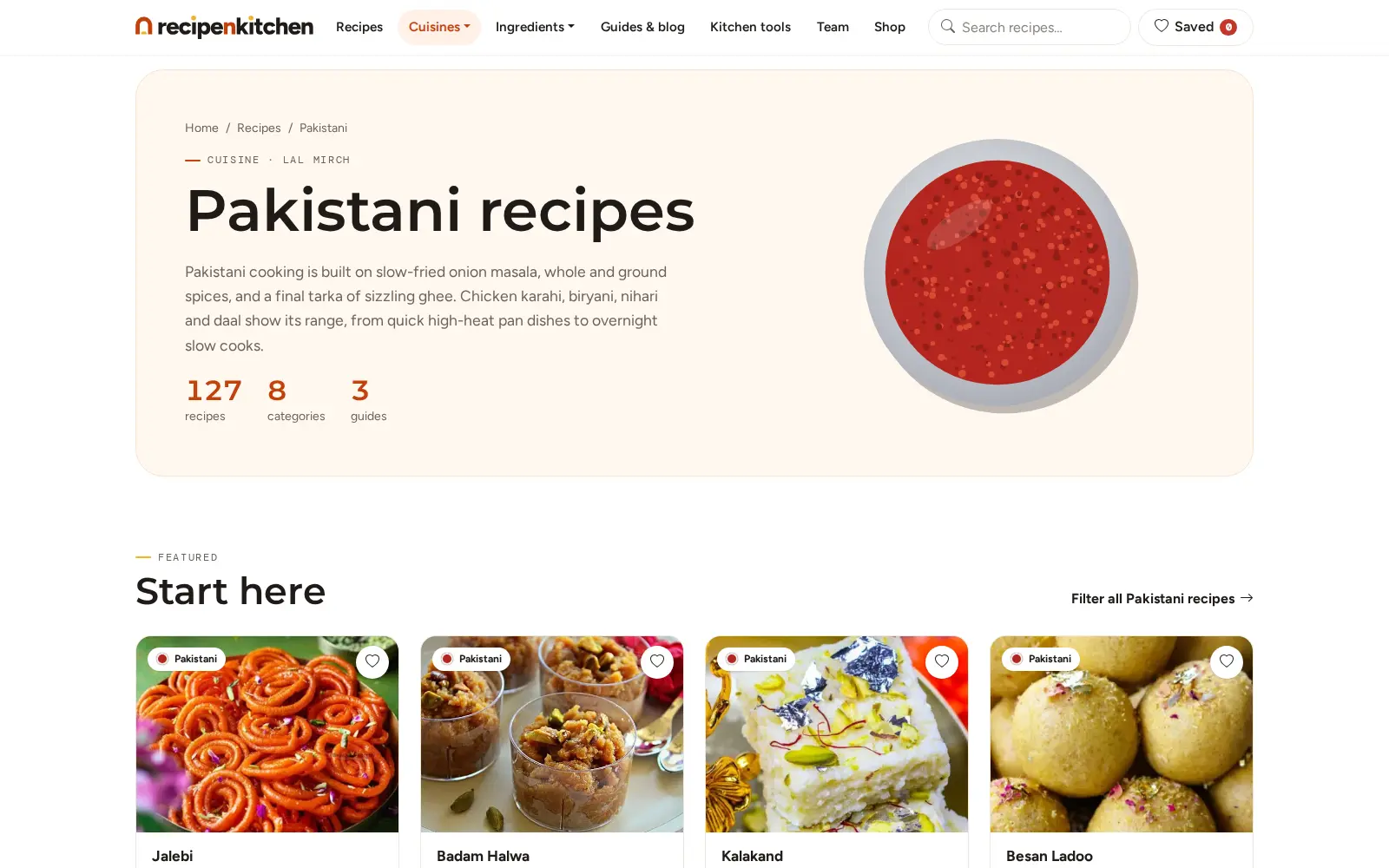 RecipeNKitchen: Browsing recipes by cuisine