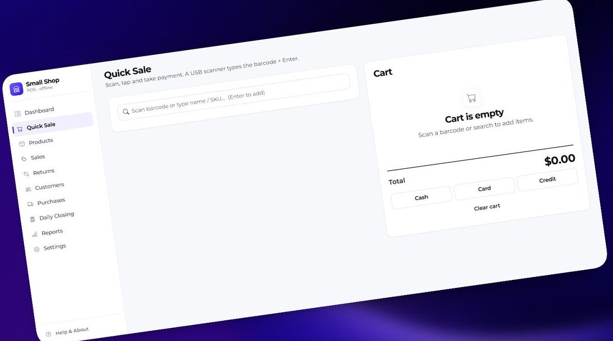 Small Shop Manager screen 1